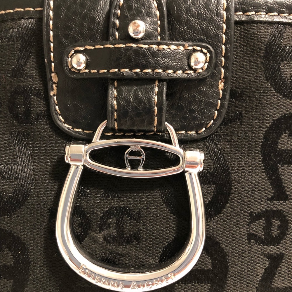 Rare find. Elegant Etienne Aigner cross-body handbag and clutch.